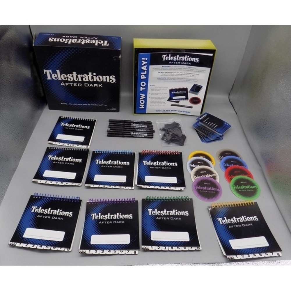 Telestrations After Dark Board Game for Adults Complete Unused